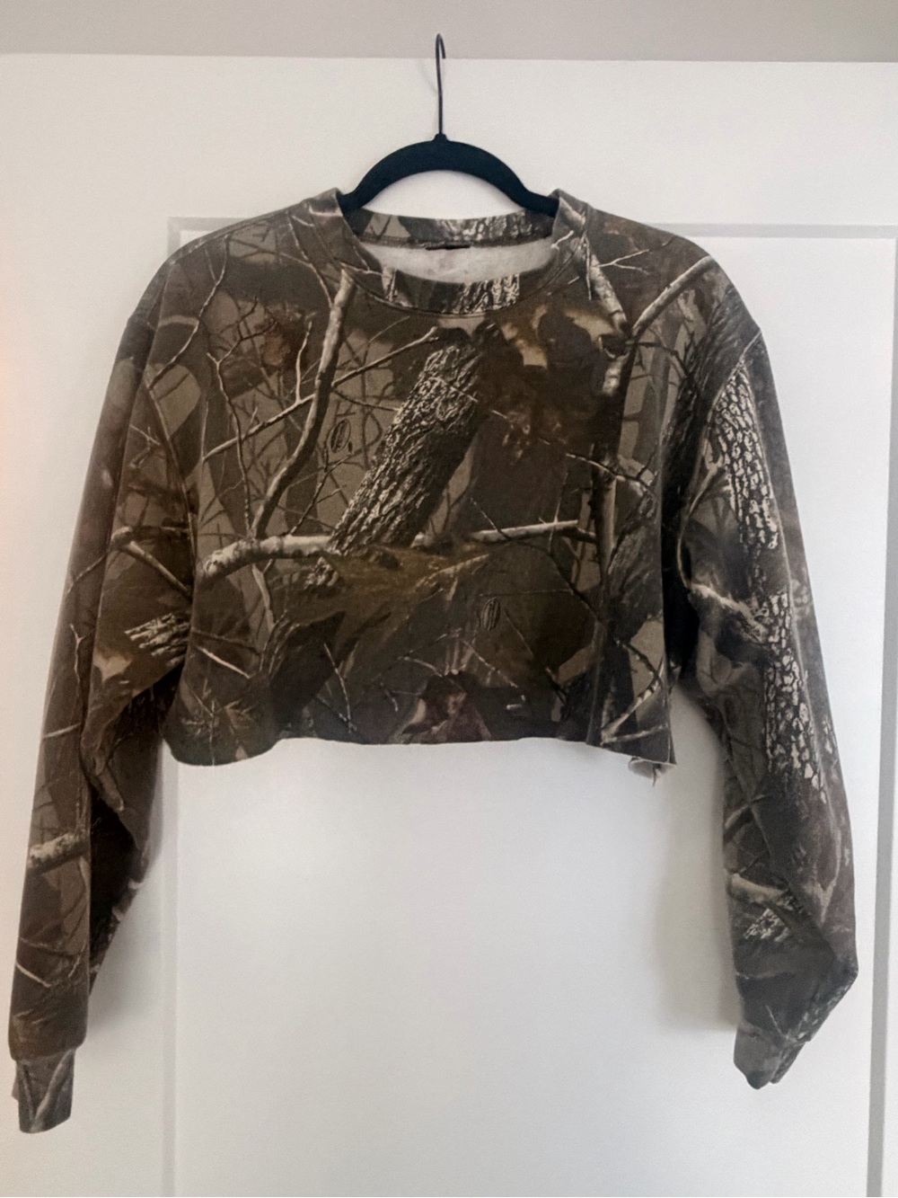 Cropped Realtree Camo Crewneck Sweatshirt - Brown/Green Camo